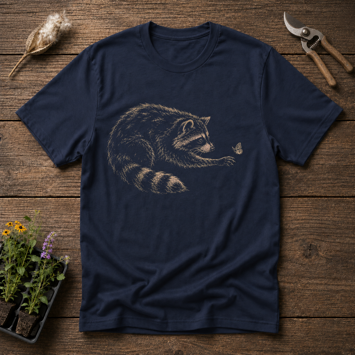 Raccoon & Butterfly T-Shirt