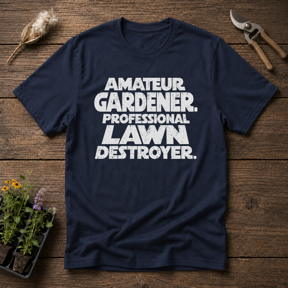 Lawn Destroyer T-Shirt in Navy