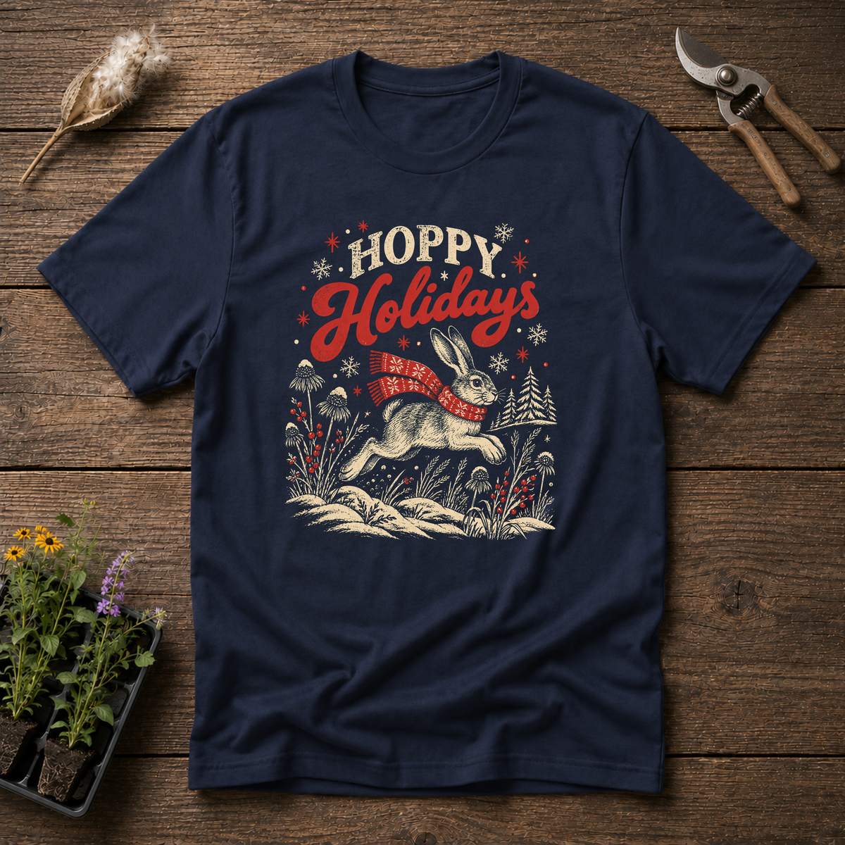 Hoppy Holidays T-Shirt in Navy