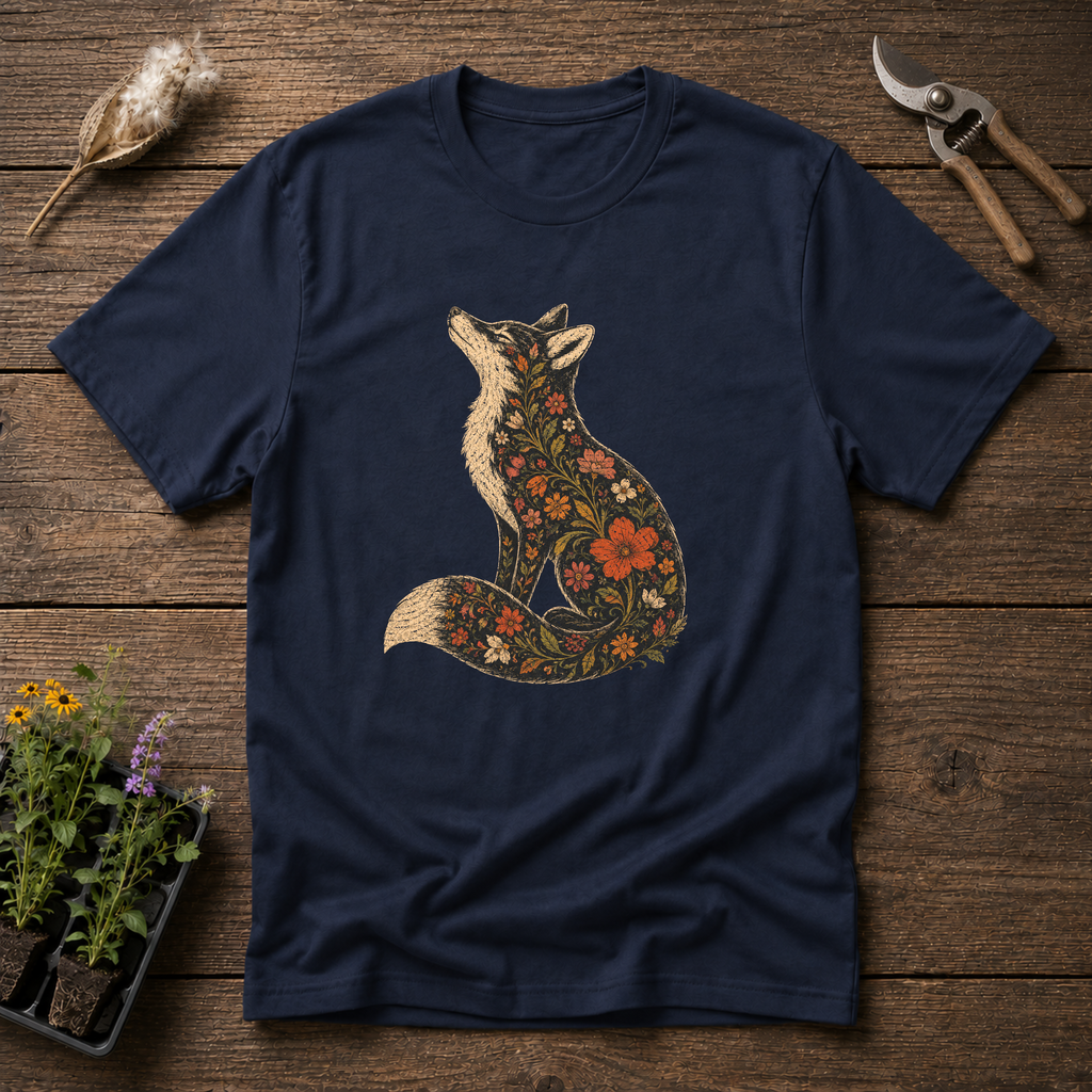 Autumn Floral Fox T-Shirt
