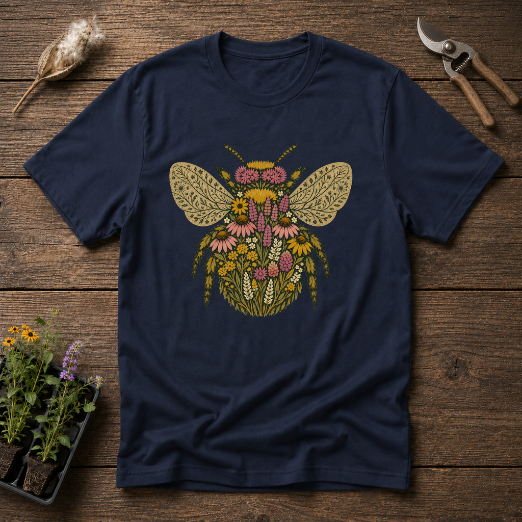 Botanical Folk Bee T-Shirt
