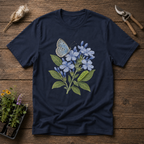 Cassius Blue Butterfly T-Shirt in Navy