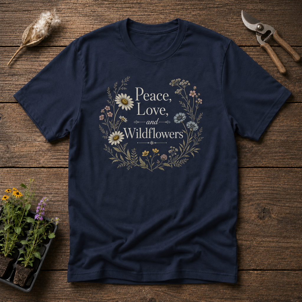 Peace, Love And Wildflowers T-Shirt