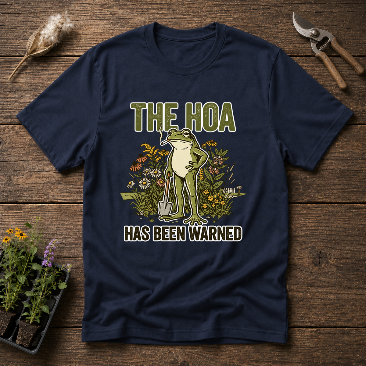 HOA Was Warned T-Shirt in Navy