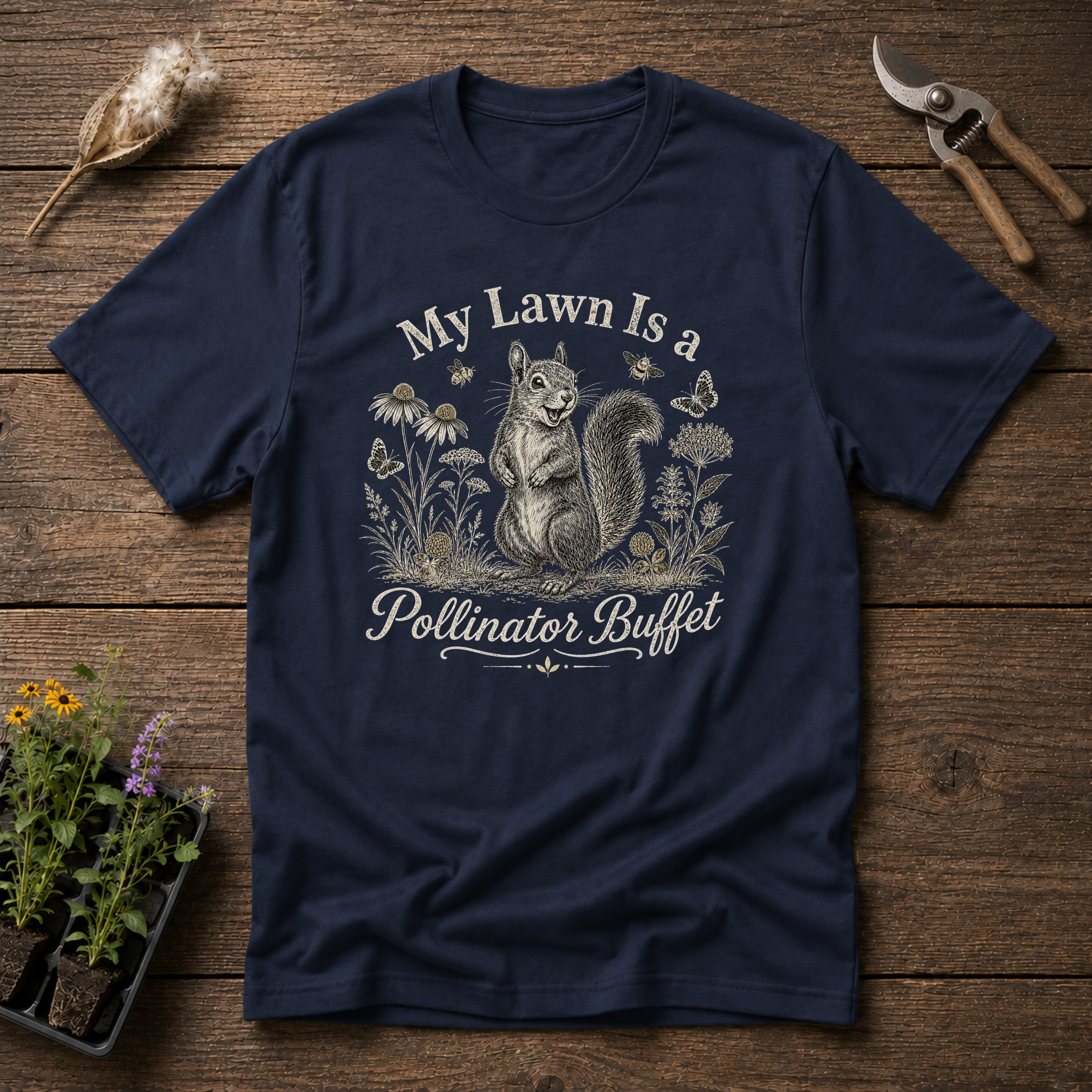 My Lawn Is a Pollinator Buffet T-Shirt
