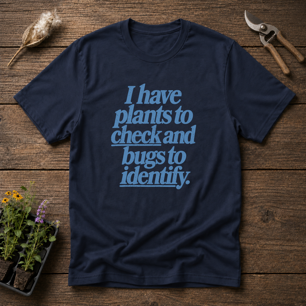 Plants To Check T-Shirt in Navy