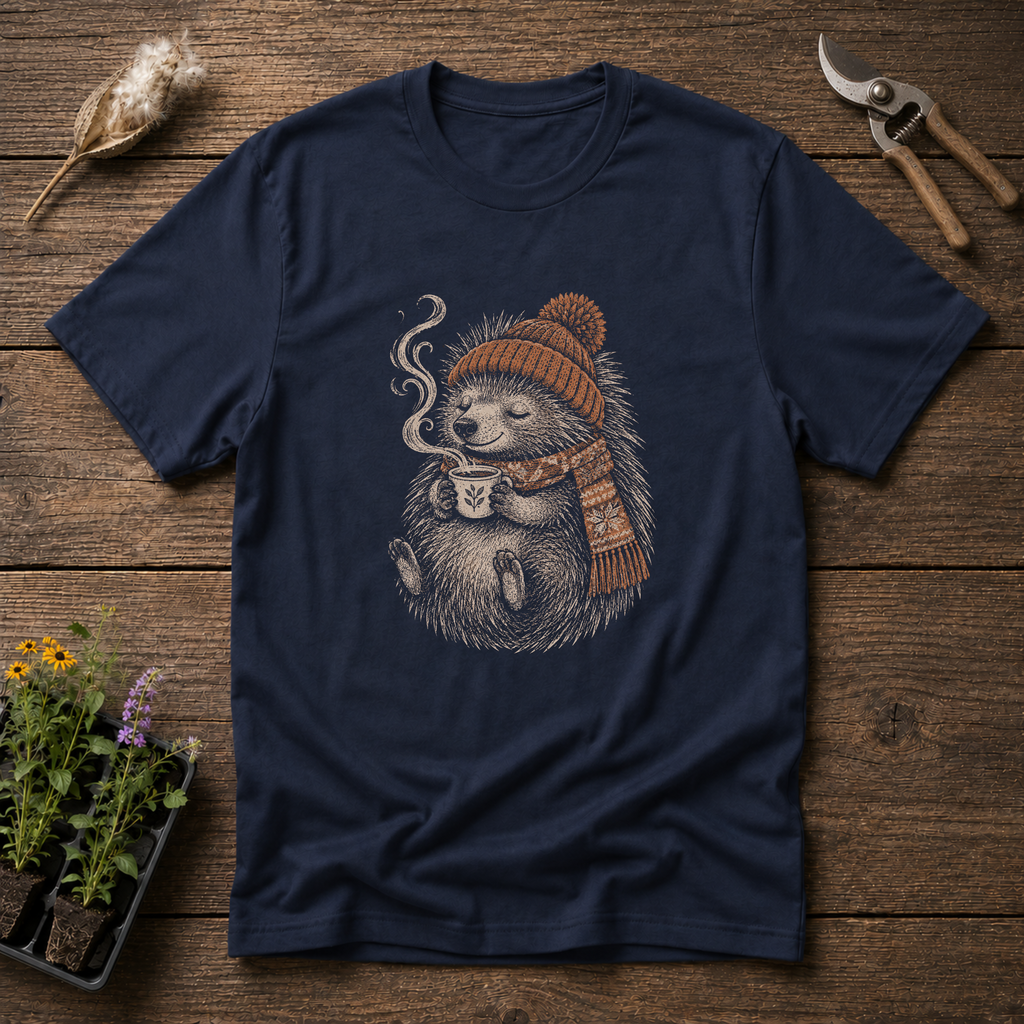 Cozy Hedgehog T-Shirt in Navy