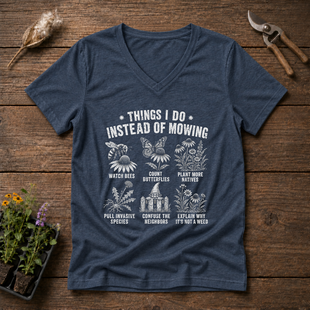 Skip Mowing V-Neck Tee