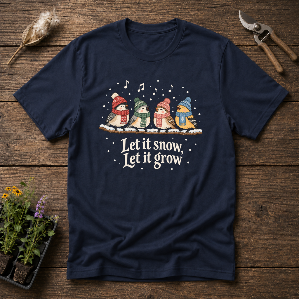 Singing Songbirds T-Shirt in Navy