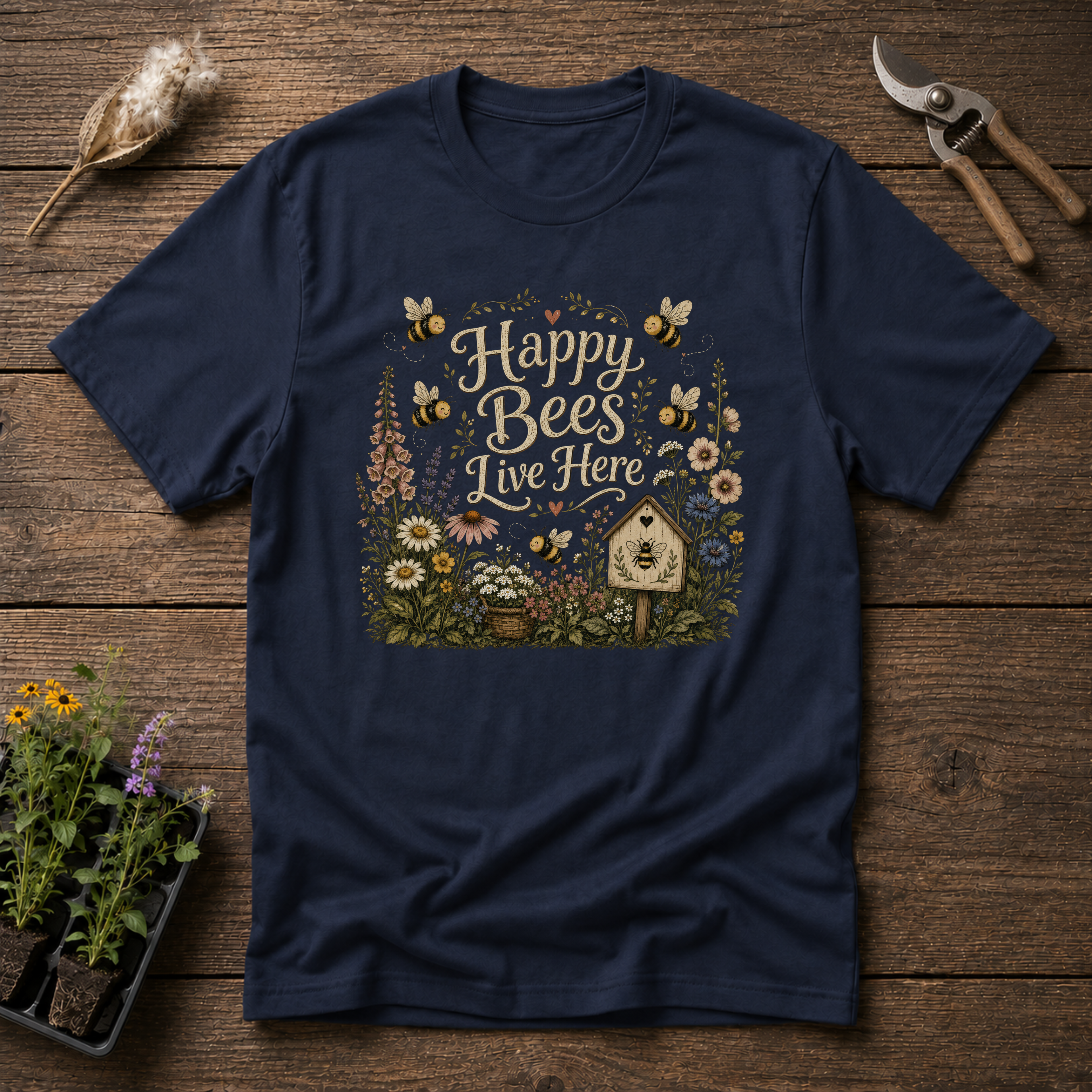 Happy Bees Live Here T-Shirt