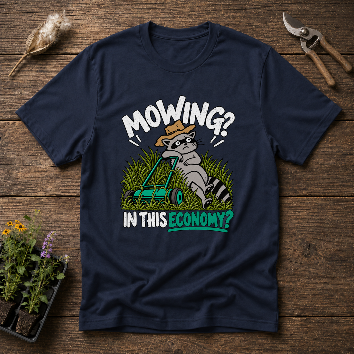 Mowing Economy T-Shirt in Navy