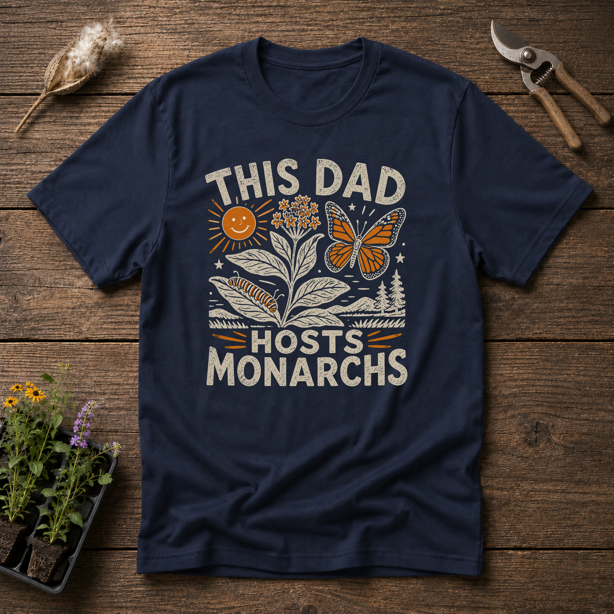 Monarch Hosting Dad T-Shirt