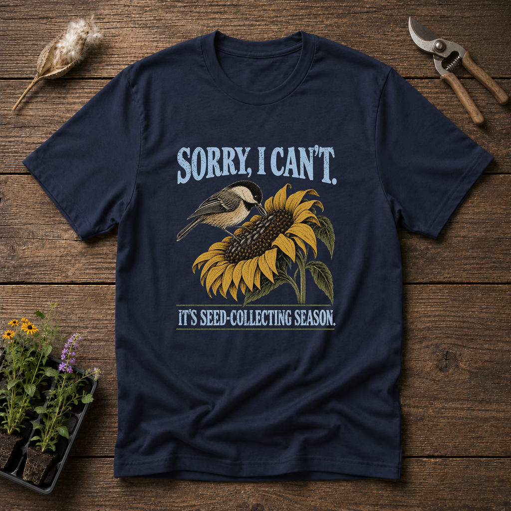 Seed Collecting T-Shirt in Navy