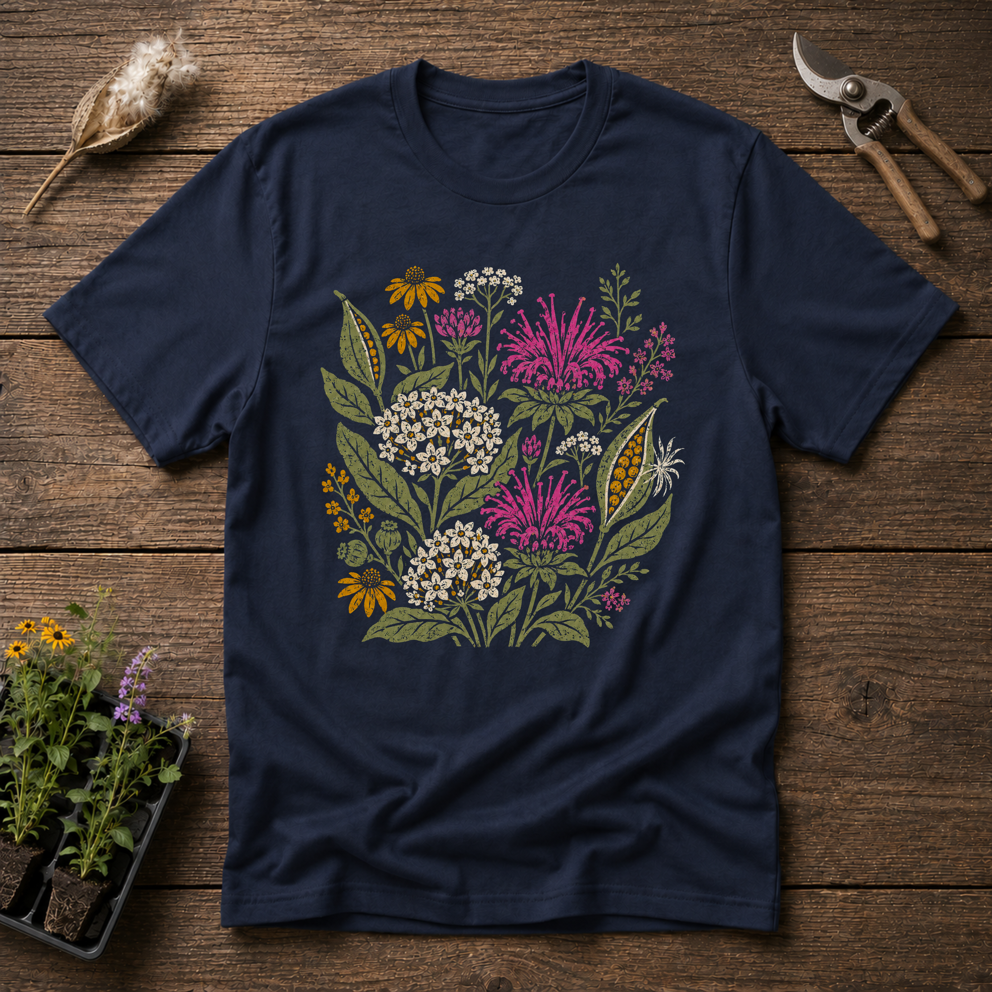 Vintage Botanical Wildflowers T-Shirt
