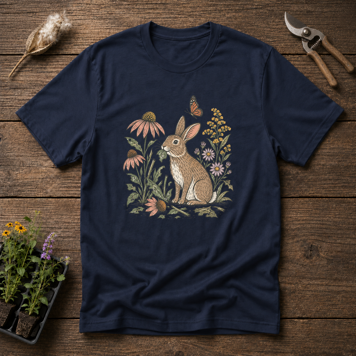 Garden Nibbler T-Shirt in Navy