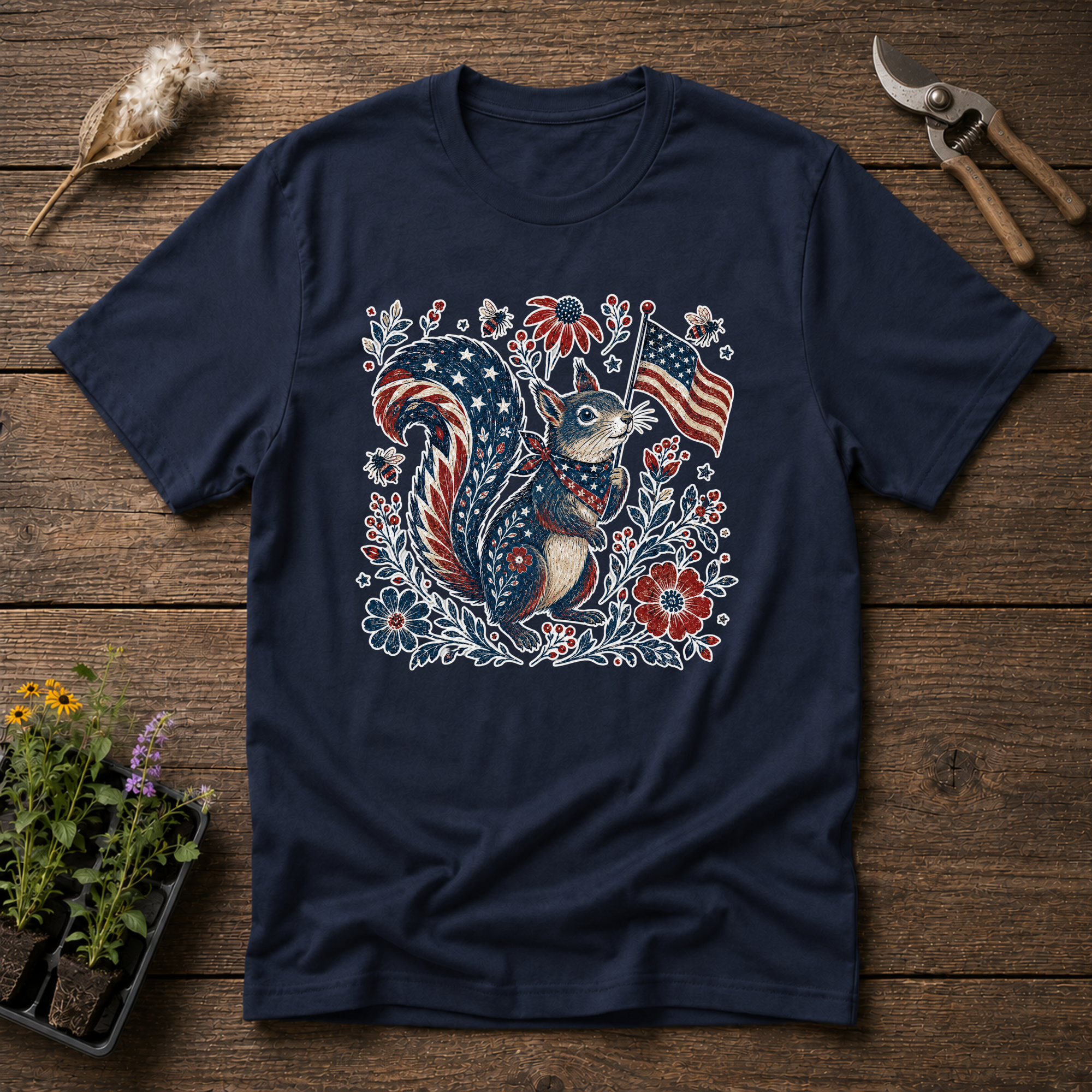 Patriotic Squirrel T-Shirt