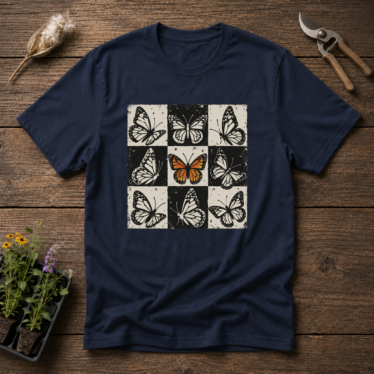 Monarch Checkerboard T-Shirt