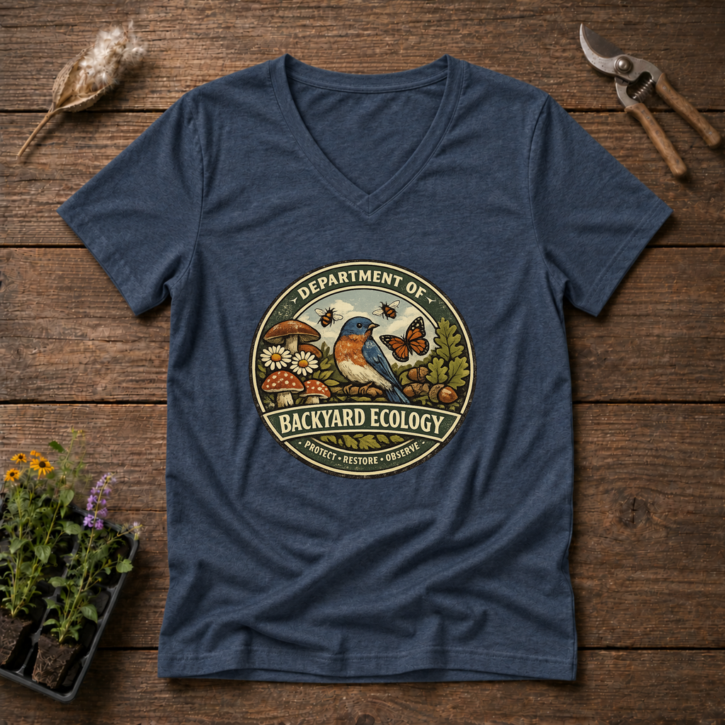 Backyard Ecology V-Neck Tee