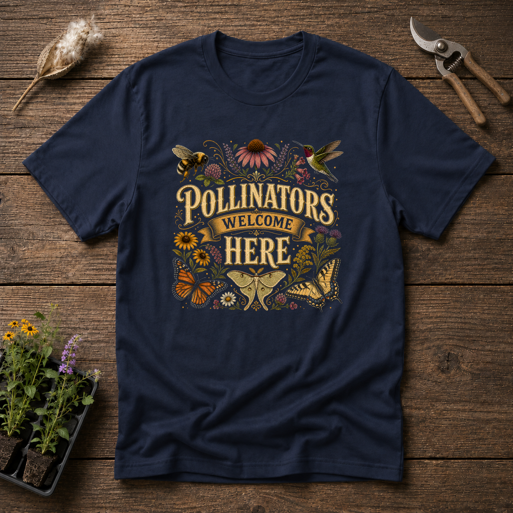 Pollinators Welcome Here T-Shirt