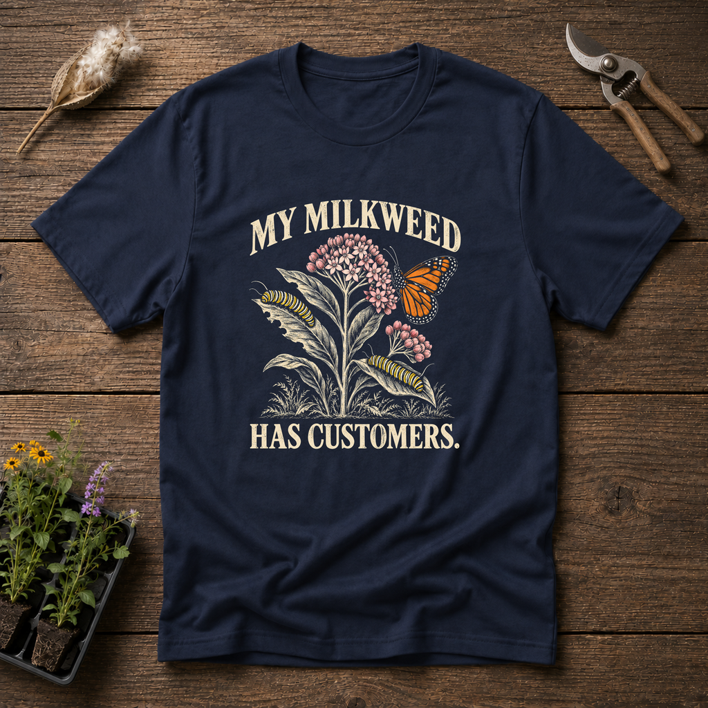 My Milkweed Customers T-Shirt in Navy