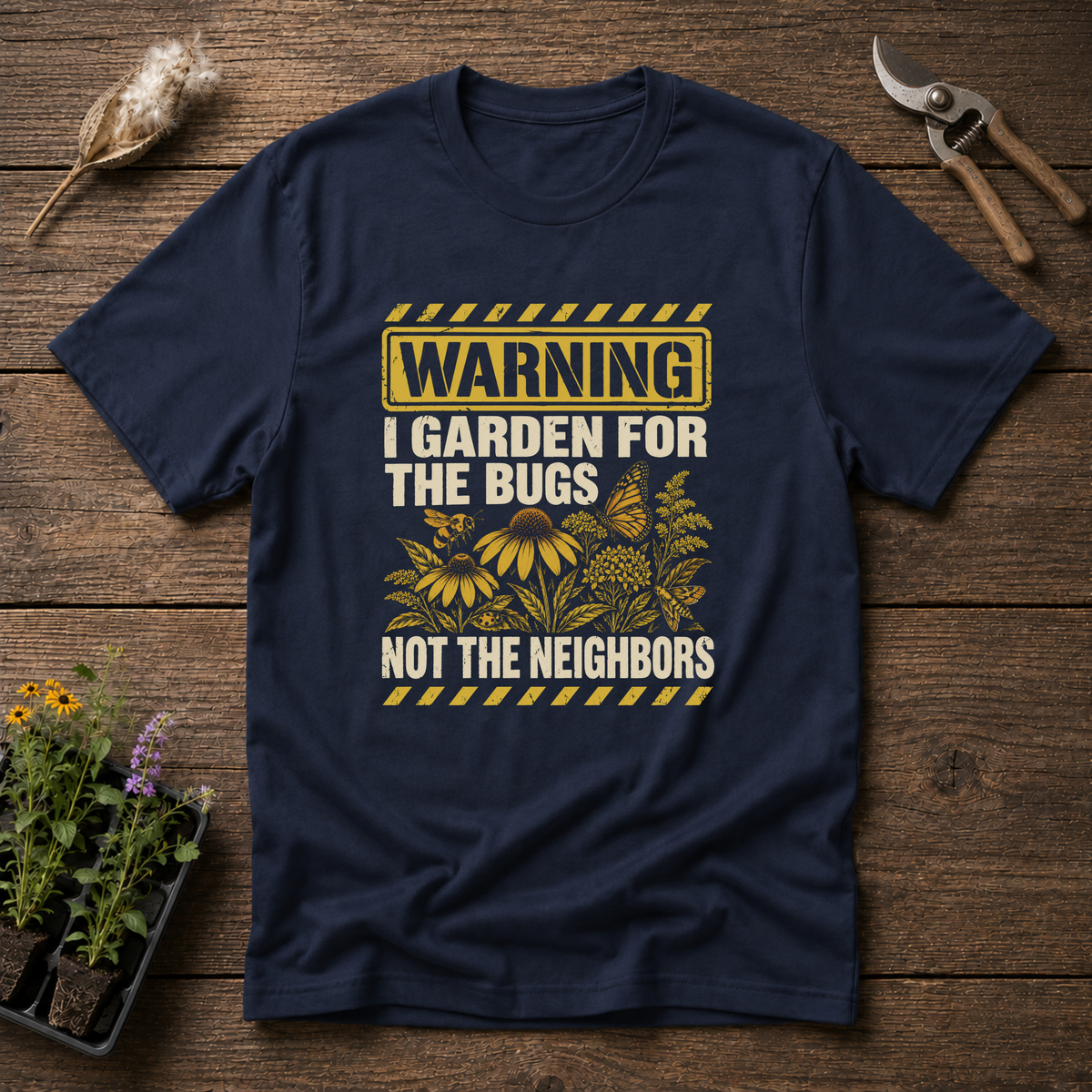 Bugs Over Neighbors T-Shirt in Navy