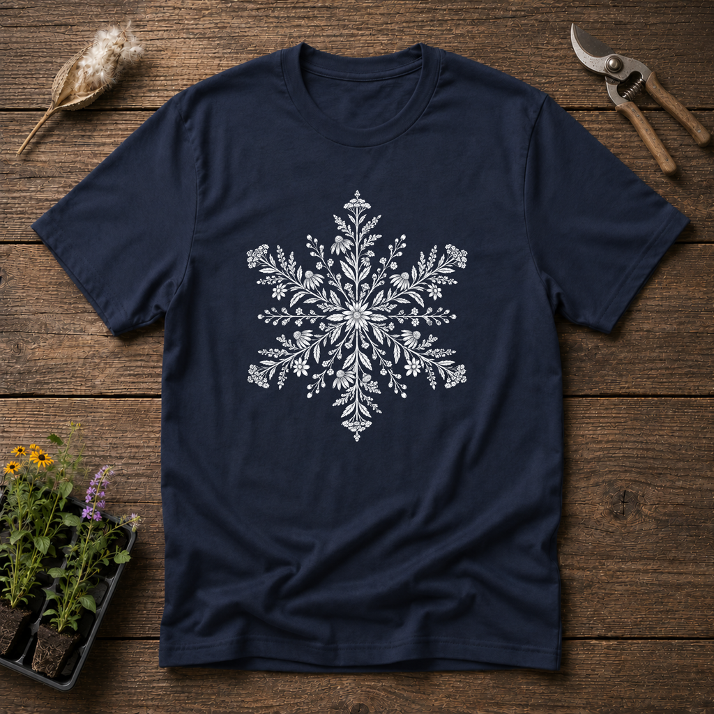 Snowflake Wildflowers T-Shirt in Navy