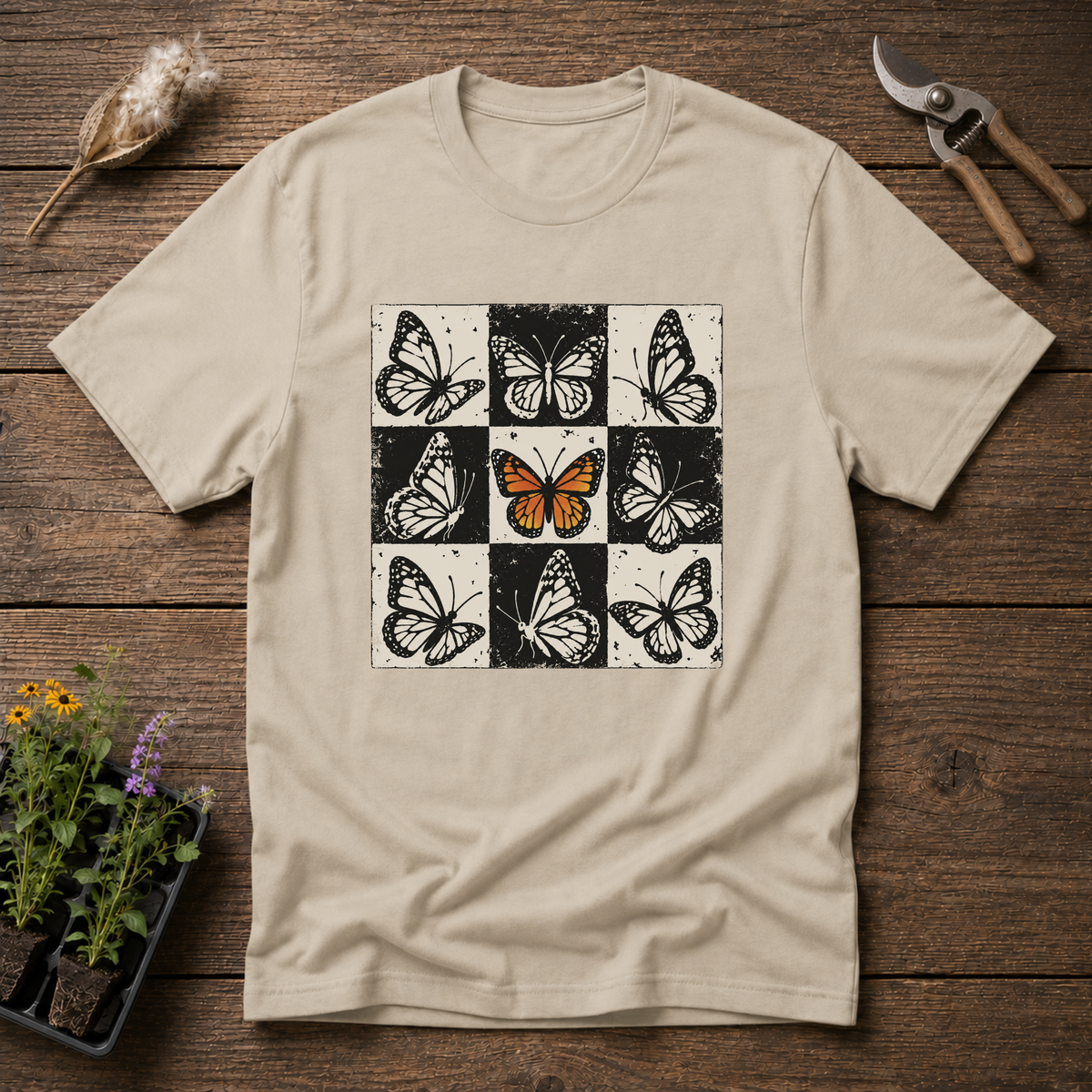 Monarch Checkerboard T-Shirt