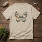 Christmas Light Butterfly T-Shirt in Sand
