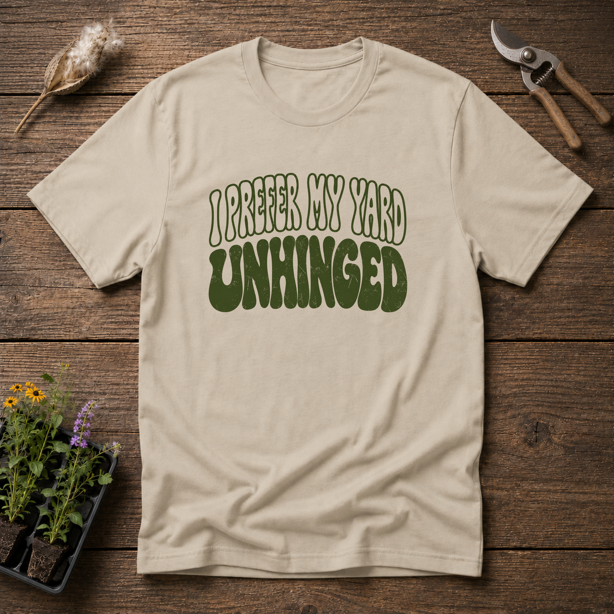 Unhinged Yard T-Shirt in Sand
