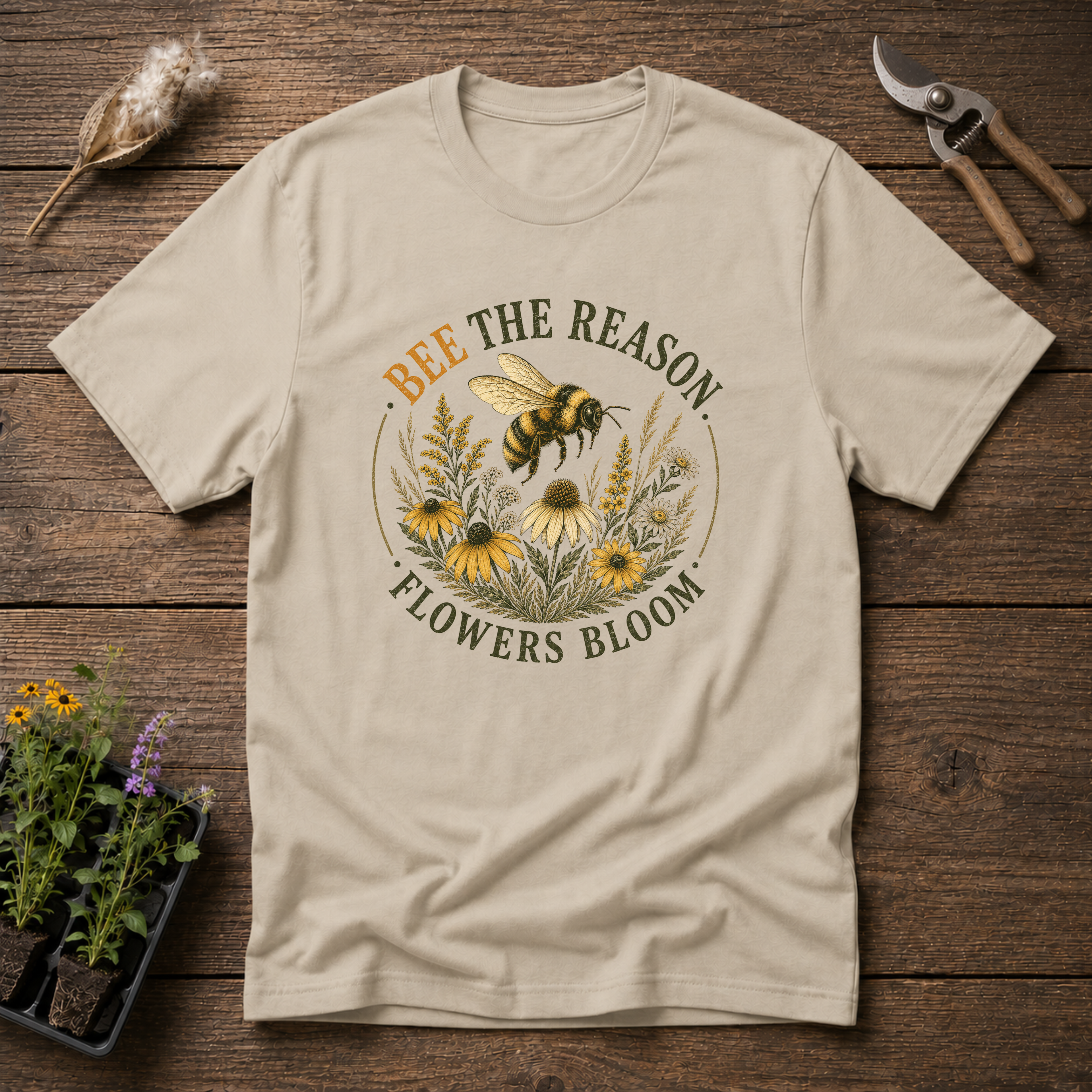 Bee The Reason Flowers Bloom T-Shirt
