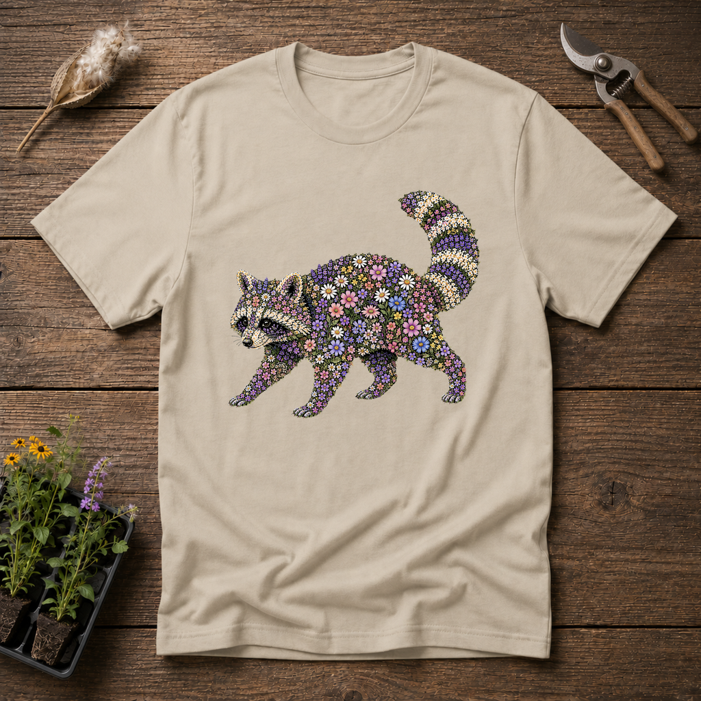 Wildflower Raccoon T-Shirt