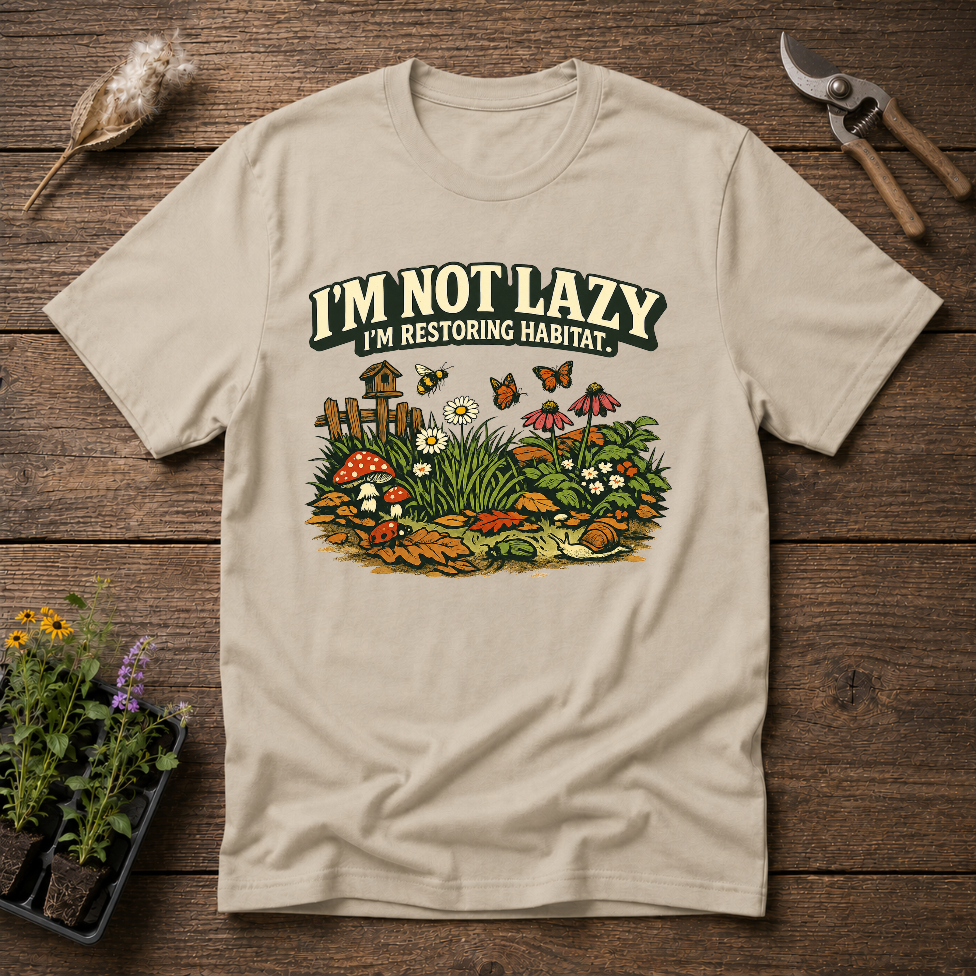 I'm Not Lazy, I'm Restoring Habitat T-Shirt
