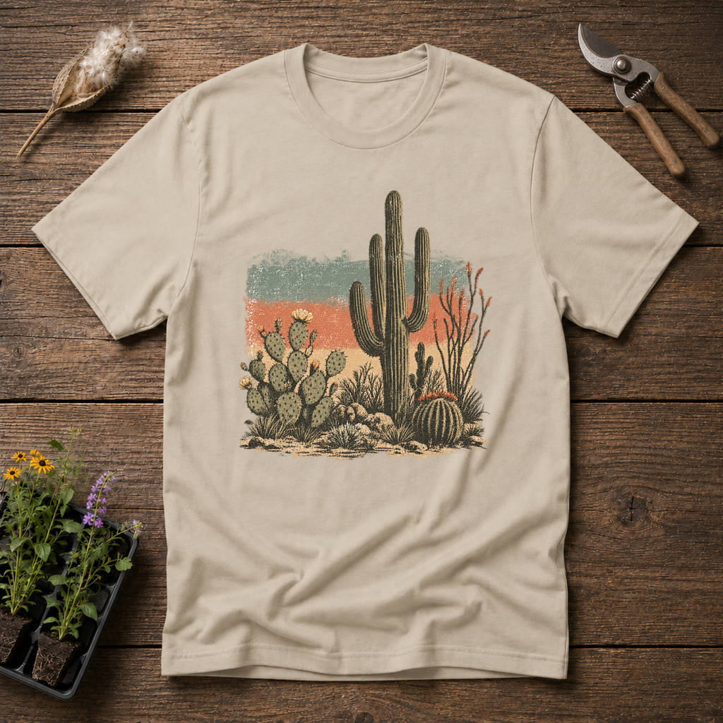 Desert Cacti T-Shirt in Sand