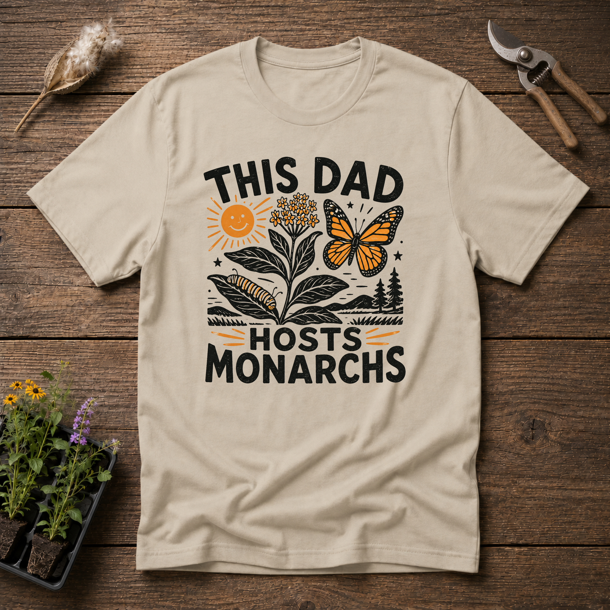 Monarch Hosting Dad T-Shirt