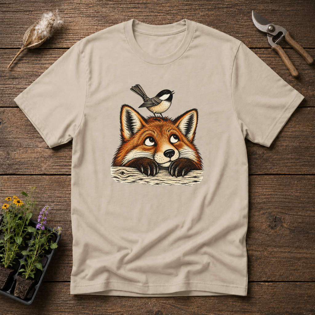Fox & Songbird T-Shirt in Sand