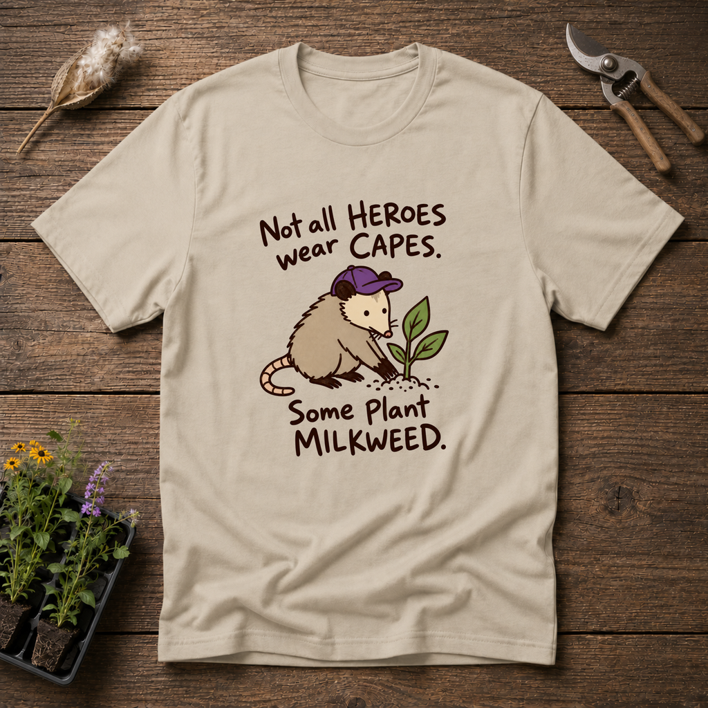 Heroes Plant Milkweed T-Shirt in Sand