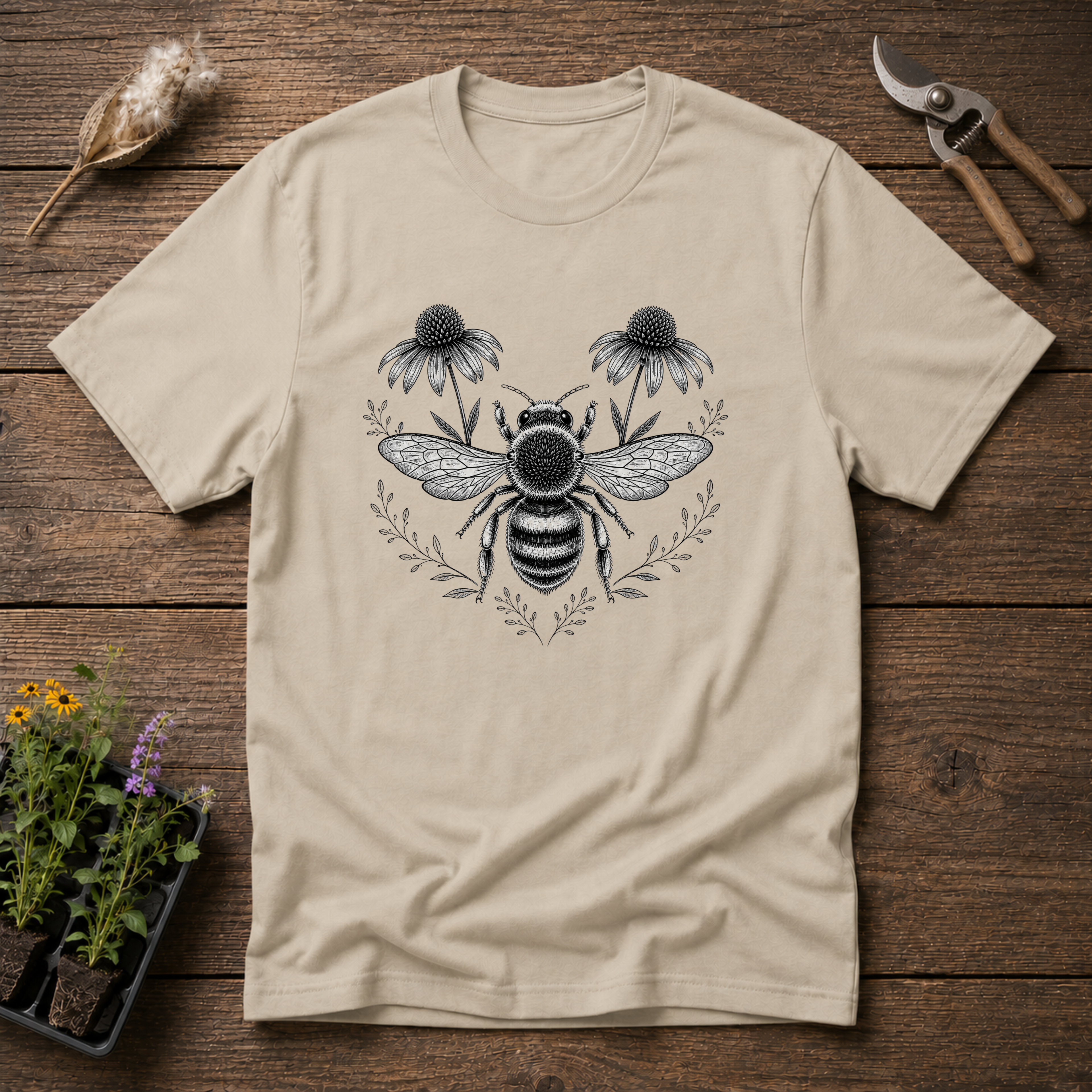 Botanical Flora Bee T-Shirt