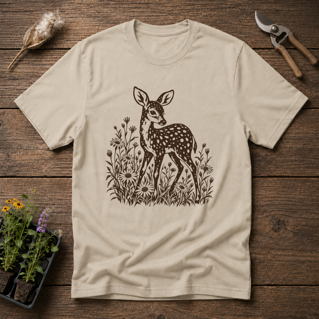 Fawn Among Asters T-Shirt