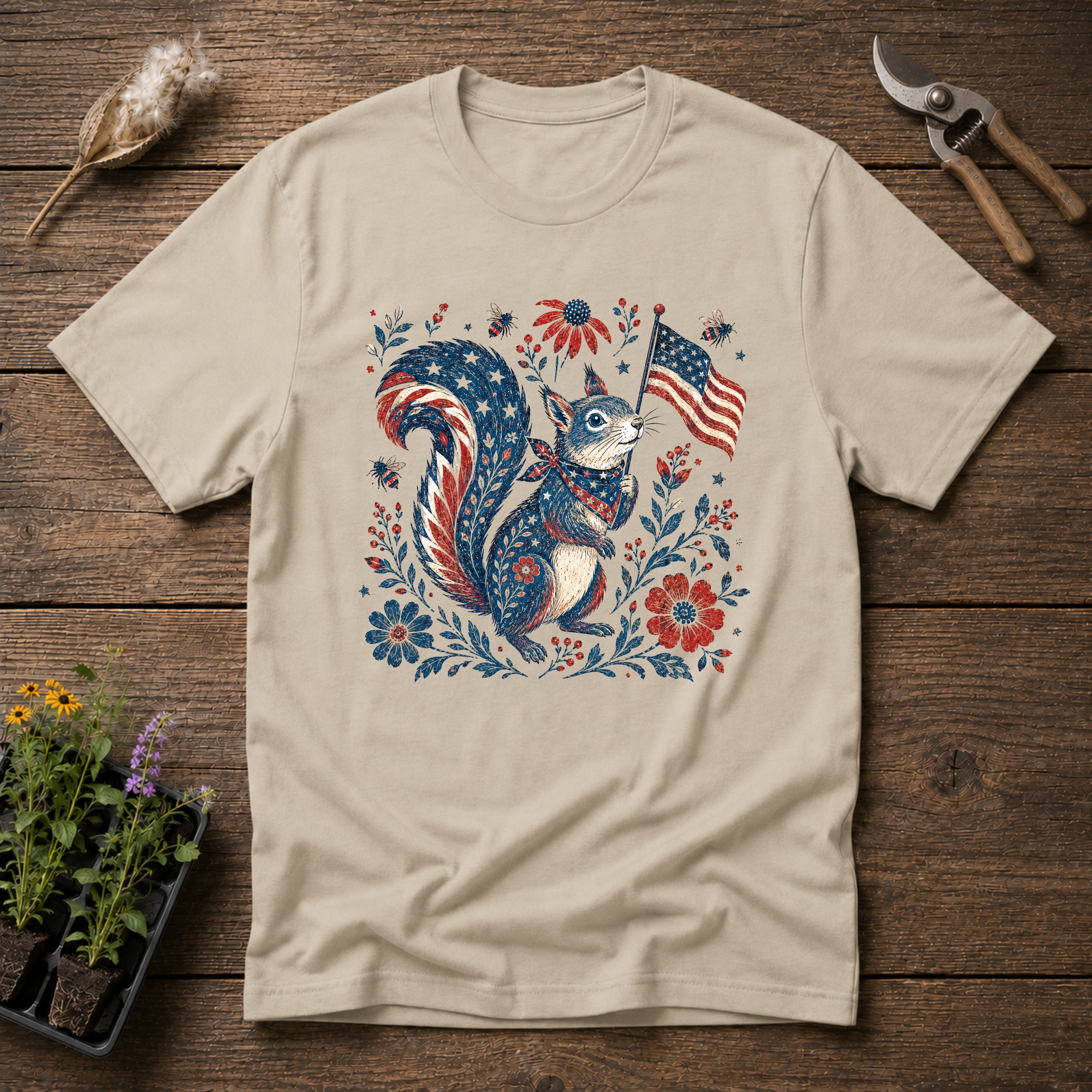 Patriotic Squirrel T-Shirt