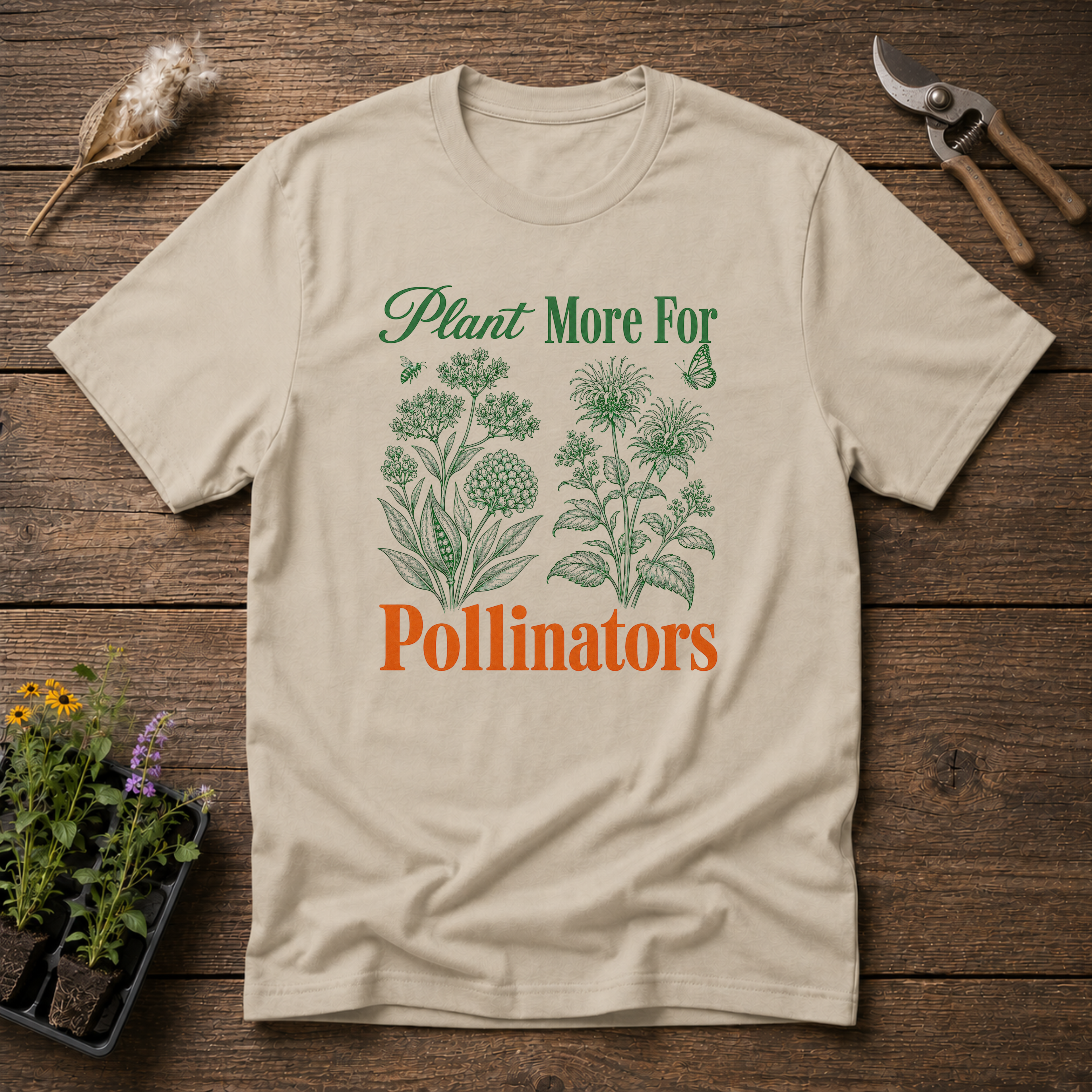 Plant More For Pollinators T-Shirt