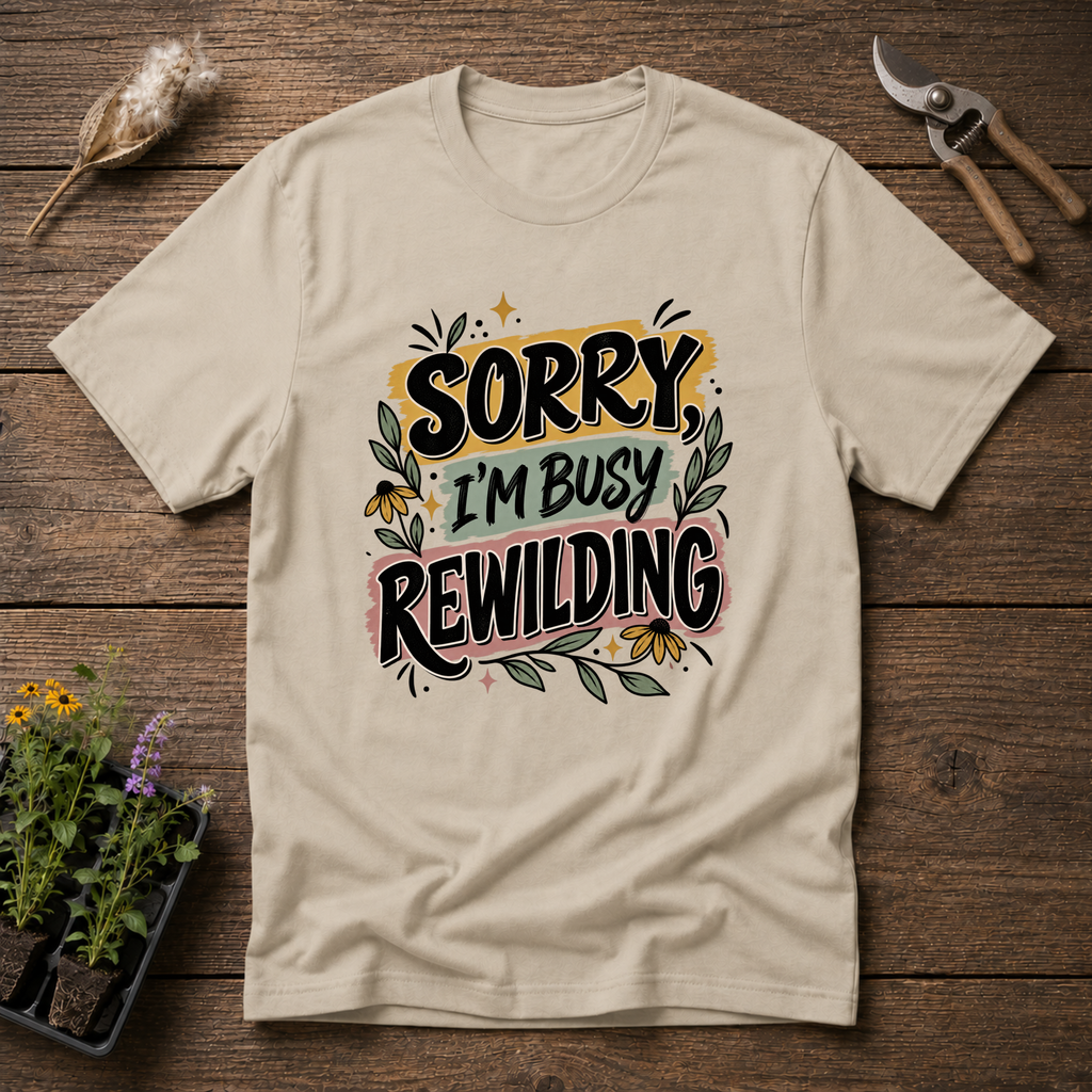 Busy Rewilding T-Shirt in Sand