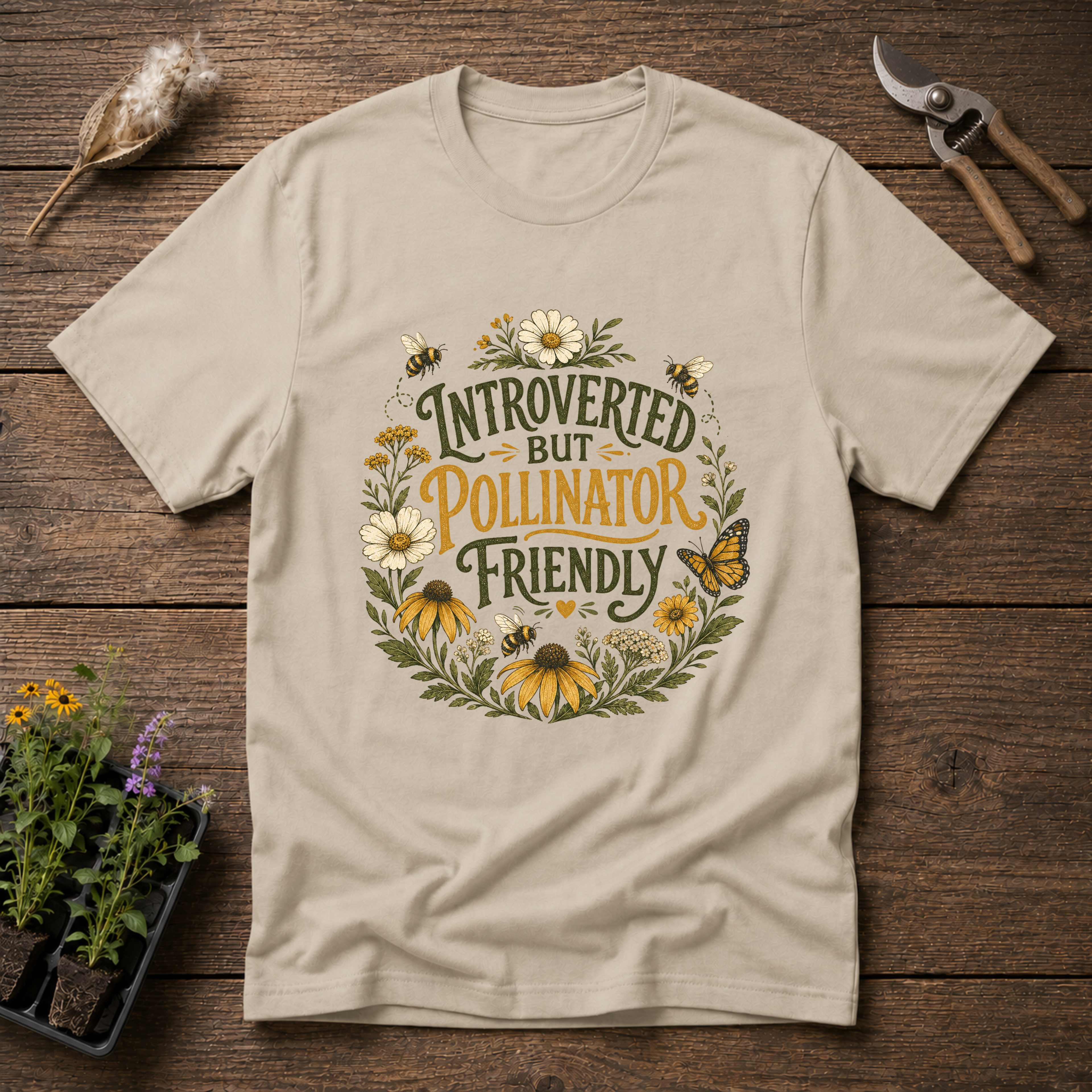 Introverted But Pollinator Friendly T-Shirt