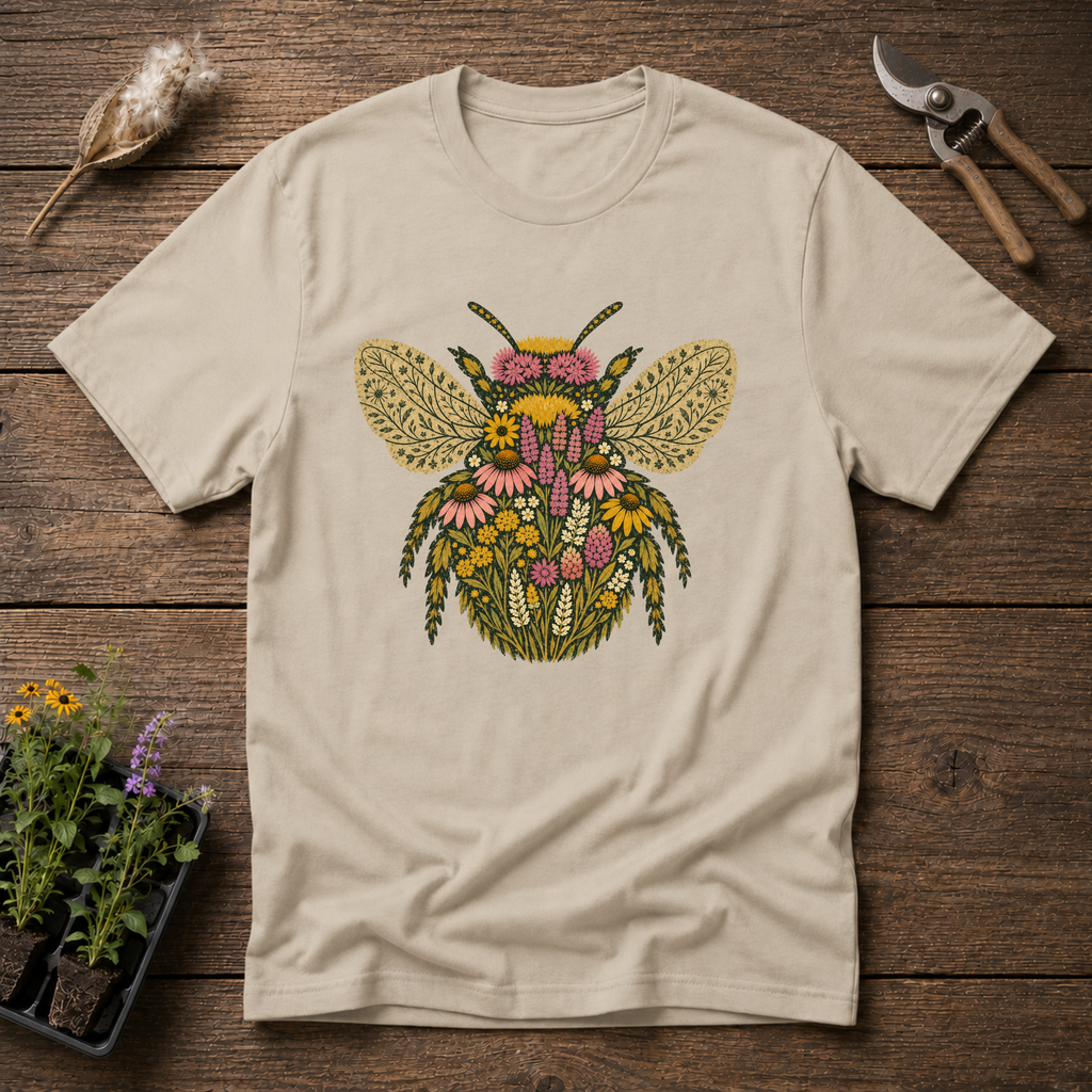 Botanical Folk Bee T-Shirt