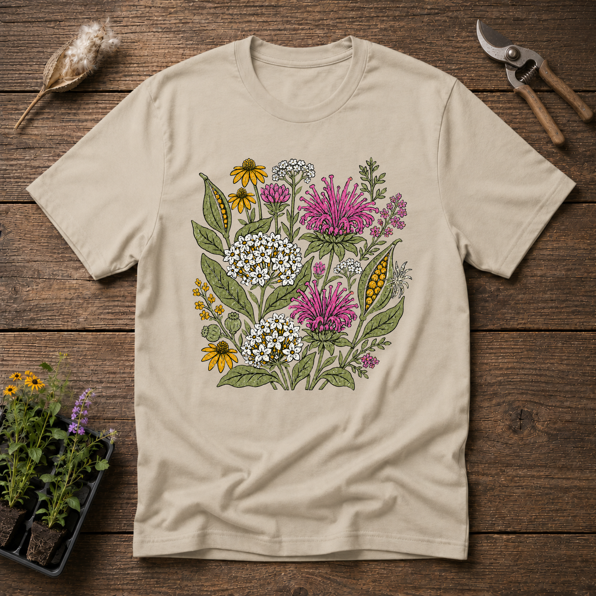 Vintage Botanical Wildflowers T-Shirt