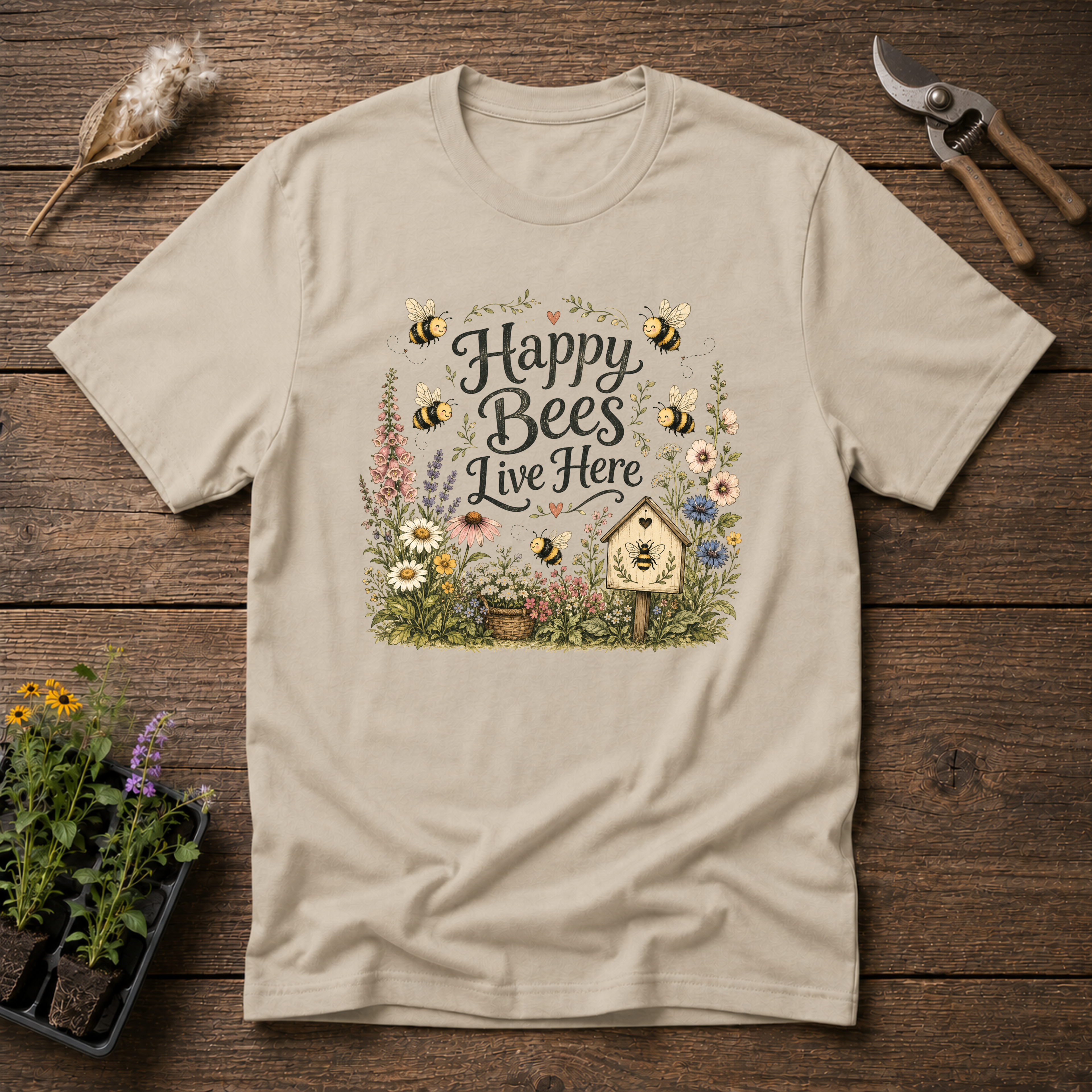 Happy Bees Live Here T-Shirt