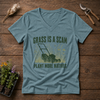 Turf Scam V-Neck Tee in Slate