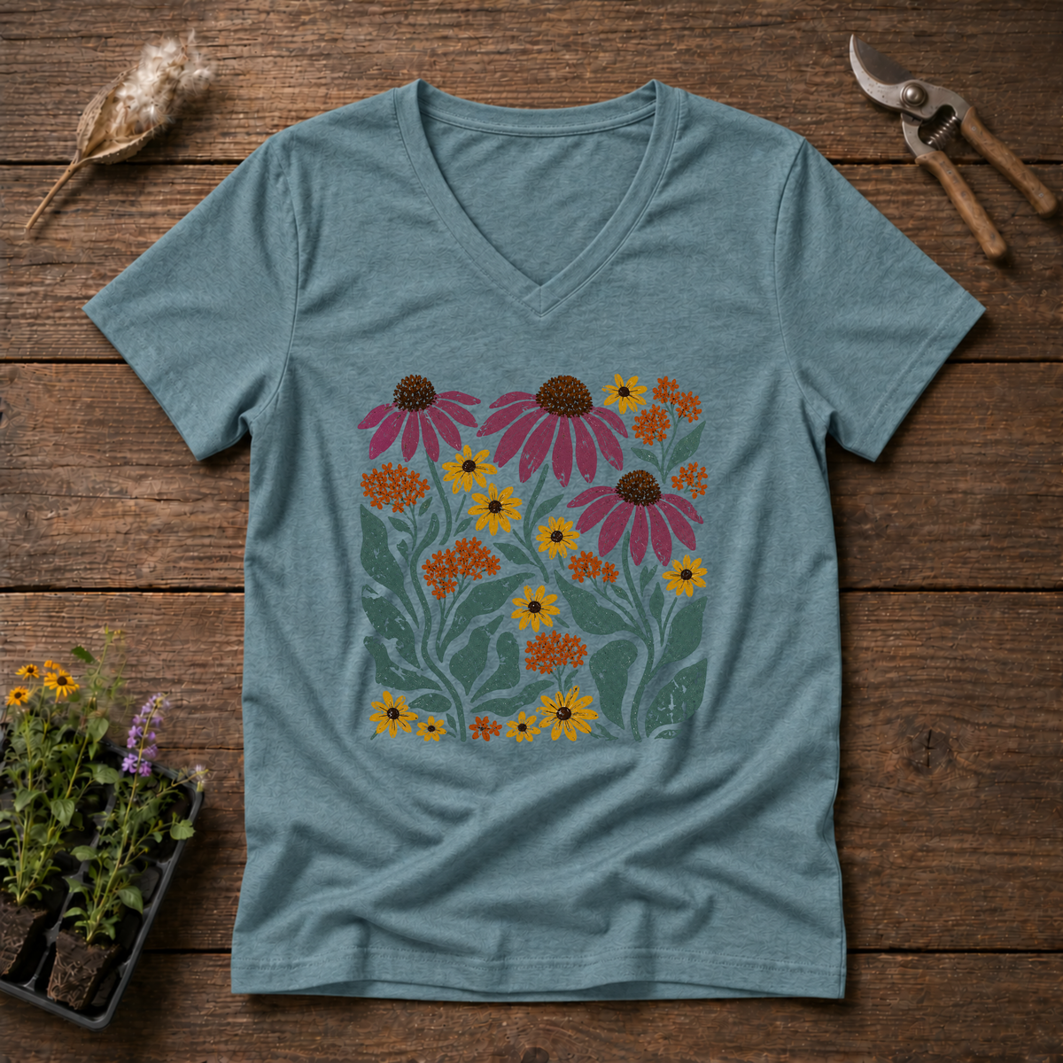 Wildflowers V-Neck Tee