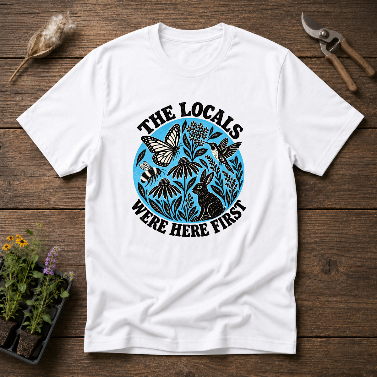Locals Came First T-Shirt in White