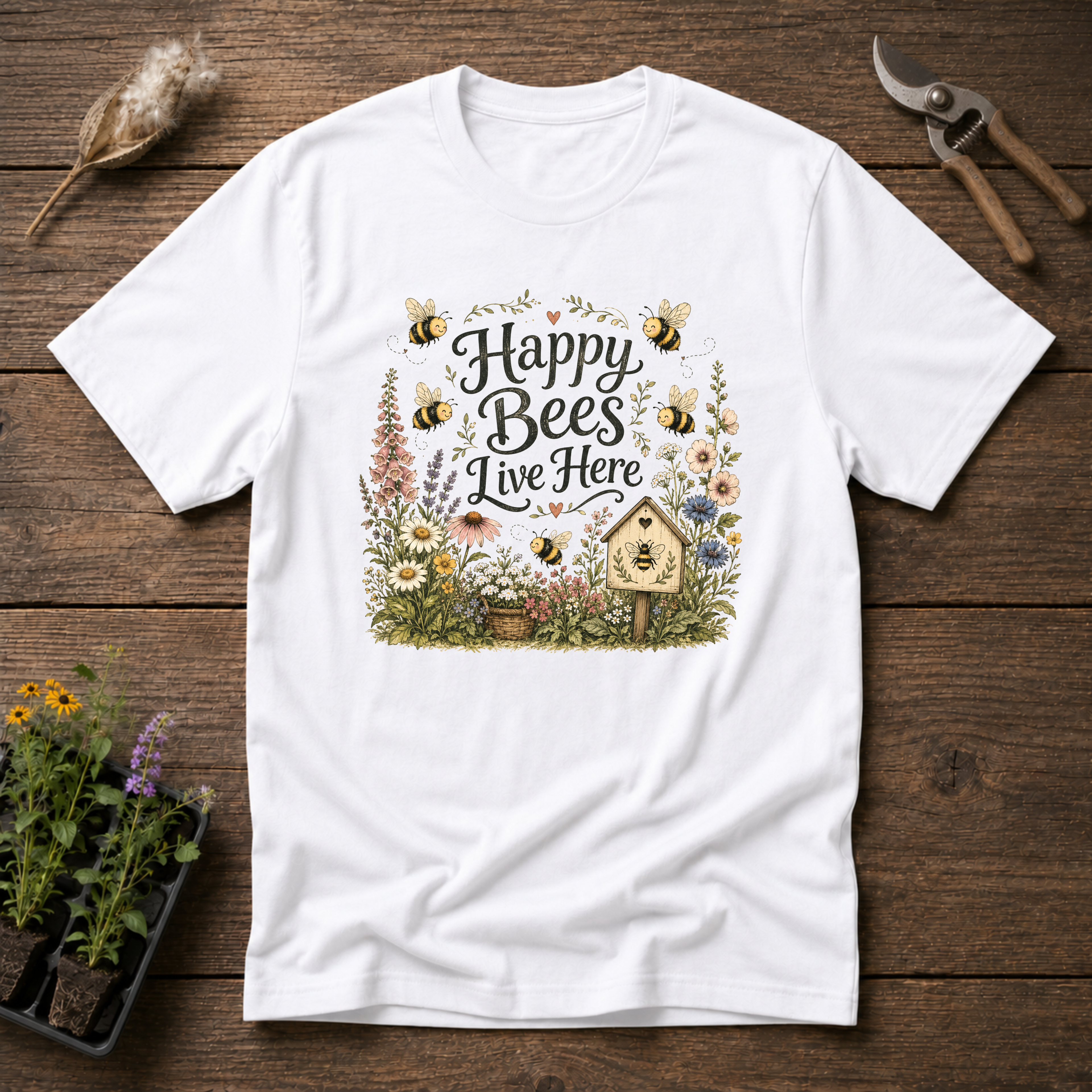 Happy Bees Live Here T-Shirt