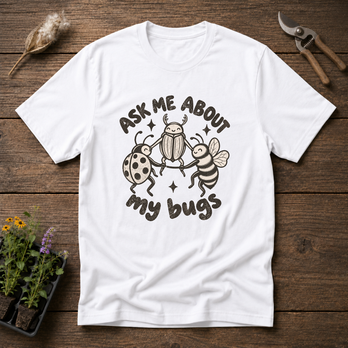 Bug Questions T-Shirt in White